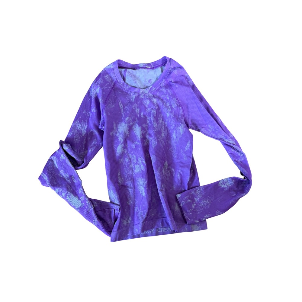 Lululemon Swiftly Tech Long Sleeve 2.0 Purple Acid Wash Shirt Size 2